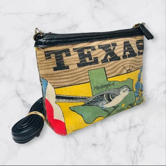 Isabella Fiore Vintage Texas Longhorn Embroidered Embellished Designer Purse Bag - Picture 5 of 9